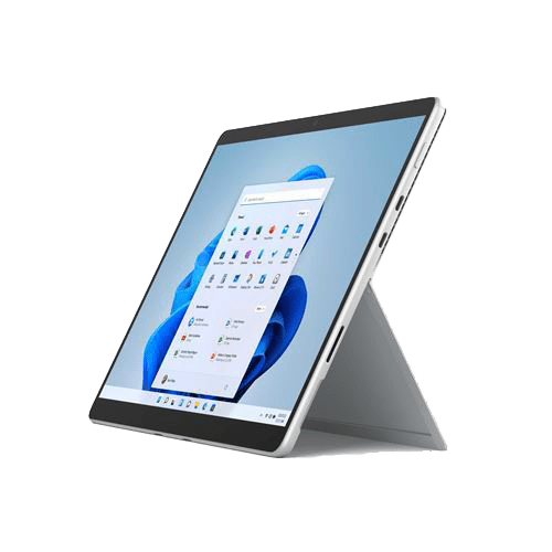 Microsoft Surface Pro 8 en mode tablette avec son stylet Surface Slim Pen 2.