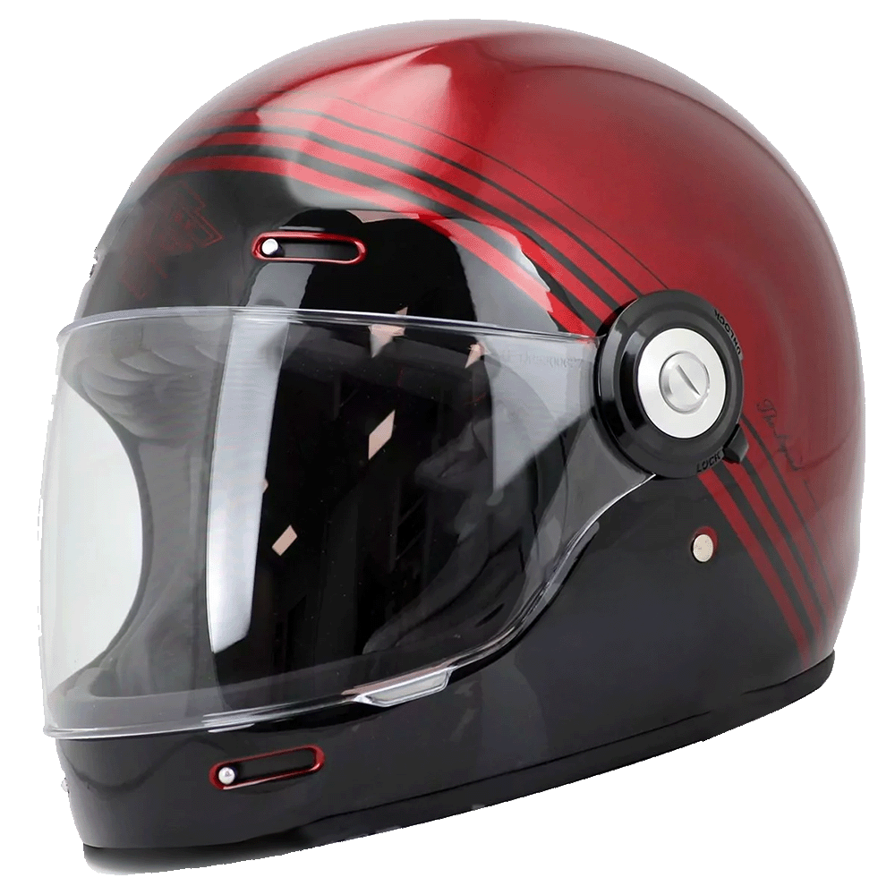 Faites vous remarquer avec ce casque brillant the legend v135 couleur Shiny Red