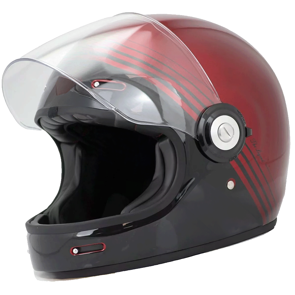 Comme le reste de cette série de casque une visière à grande ouverture.
