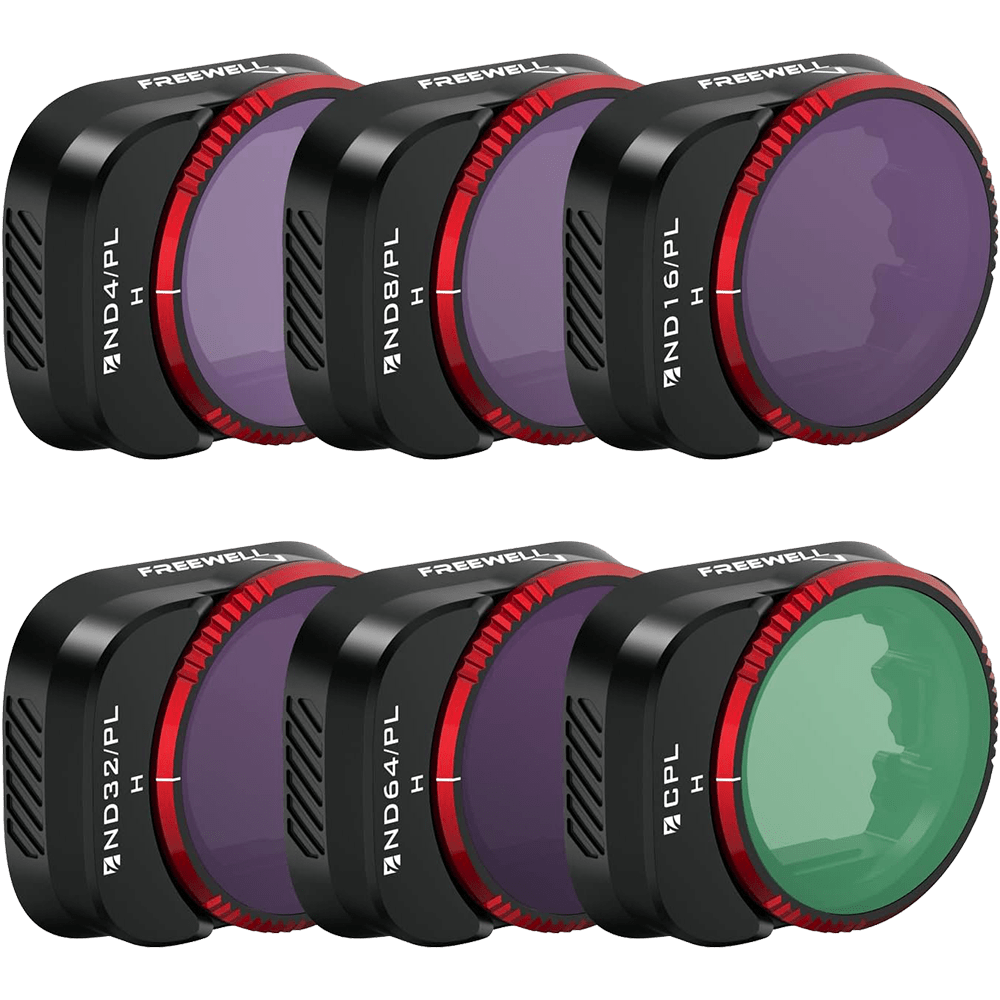 Freewell Bright Day ND/PL, Lot de 6 filtres CPL compatibles avec Mini 3 Pro/Mini 3