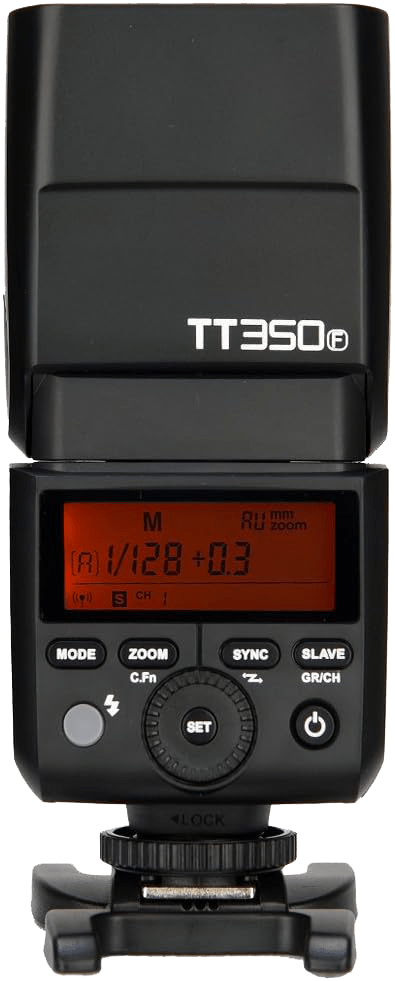 Le Godox TT350F, léger et performant, il offre un excellent contrôle de l’éclairage grâce à sa compatibilité TTL