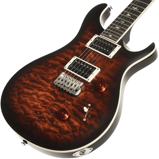 Zoom sur la table en érable flammé de la PRS SE Custom 24 Quilt