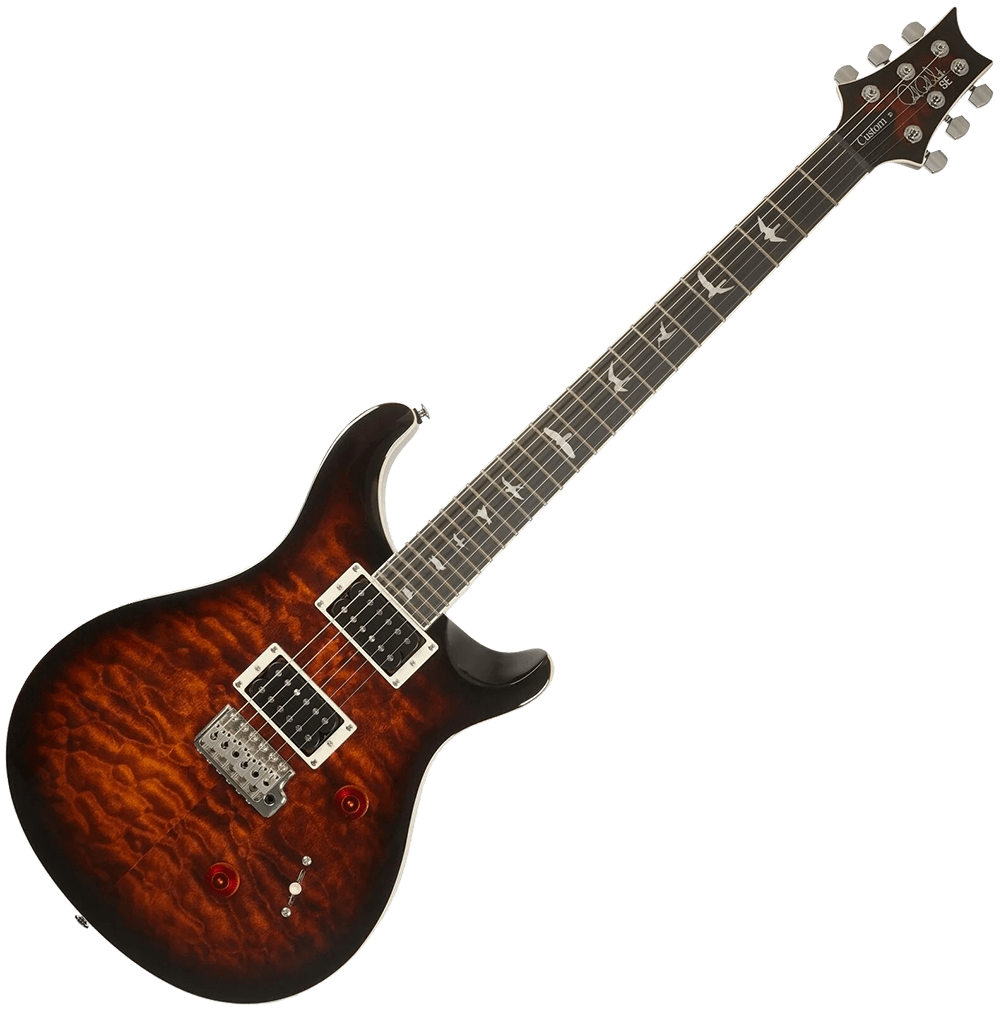 Guitare électrique PRS SE Custom 24 Quilt avec finition Black Gold Sunburst