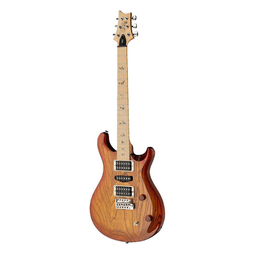 Vue de face de la PRS SE Swamp Ash Special Vintage Sunburst – Trois micros offrant une polyvalence sonore exceptionnelle.