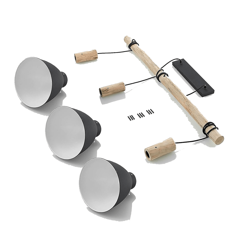 Voici les piéce qui composent cet ensemble d'éclairage.