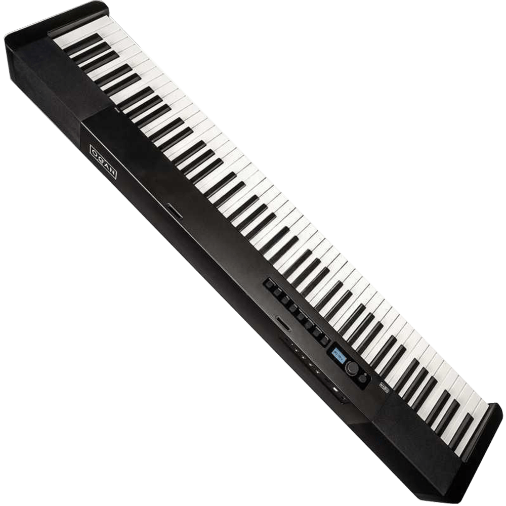 Oqan QK88P rangé dans un espace réduit – Un piano numérique facile à stocker et transporter.