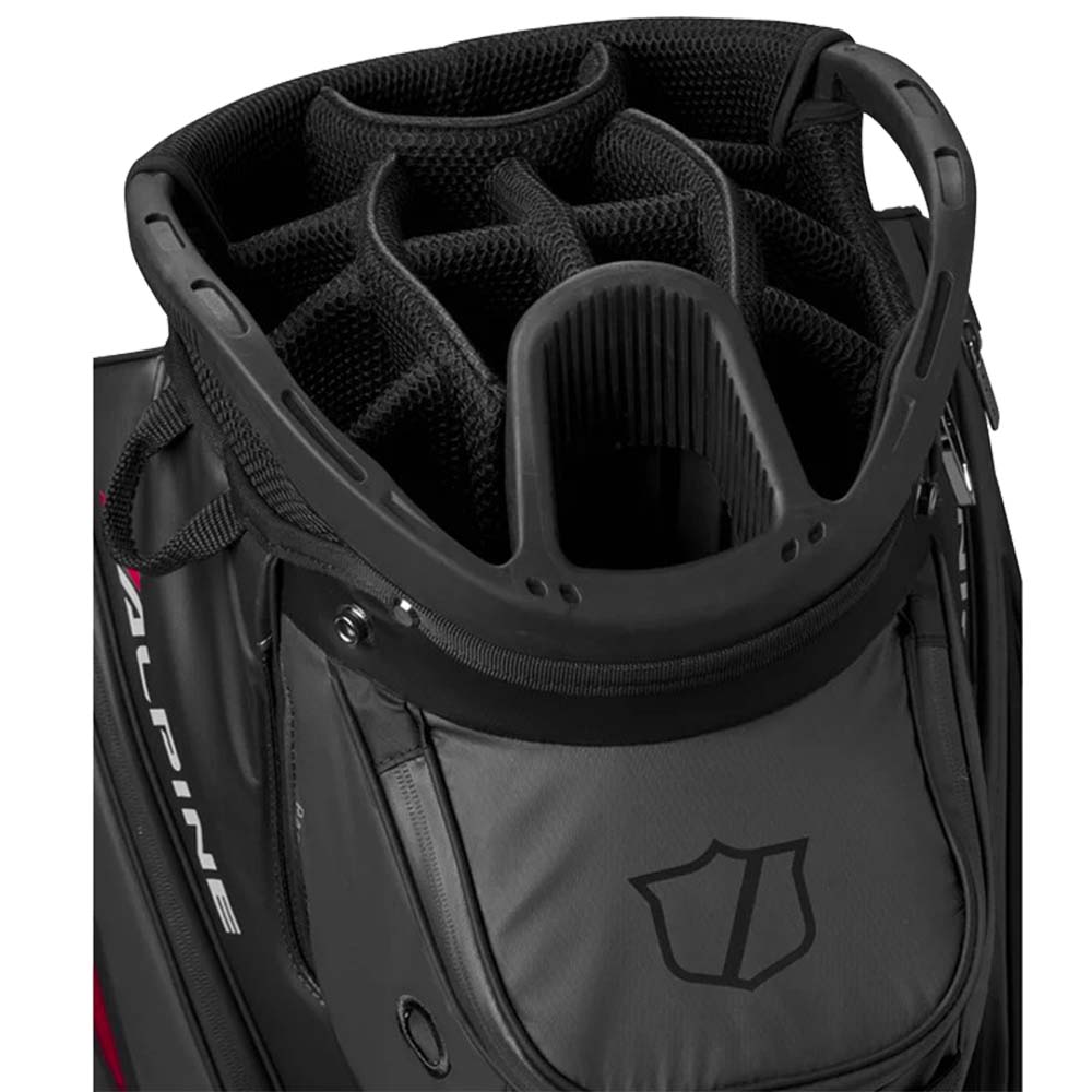 Ce sac de golf Staff Alpine vous offre 14 diviseurs de pleine longueur pour ranger tous vos clubs.