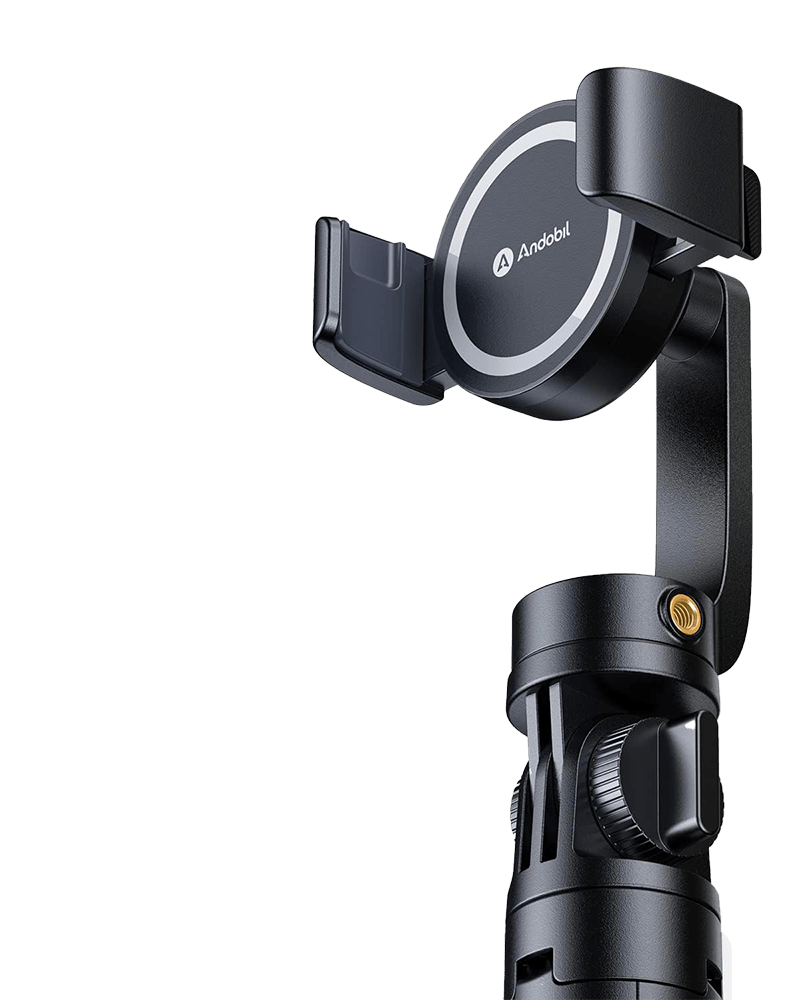 Trépied magnétique portable ANDOBIL, fixation rapide et sécurisée pour smartphones et appareils photo.