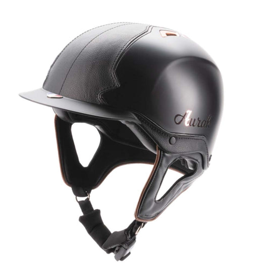 Casque d'équitation AURAK POLARIS à petite visière sans cristal.