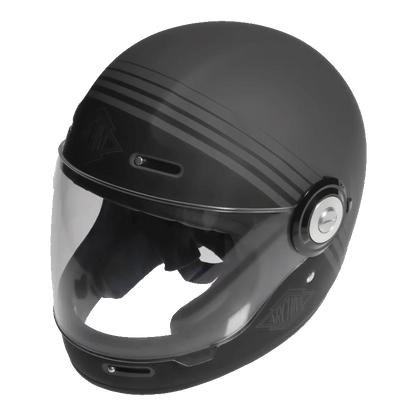 Aération frontale pour réguler la température à l'intérieur du casque vintage. 
