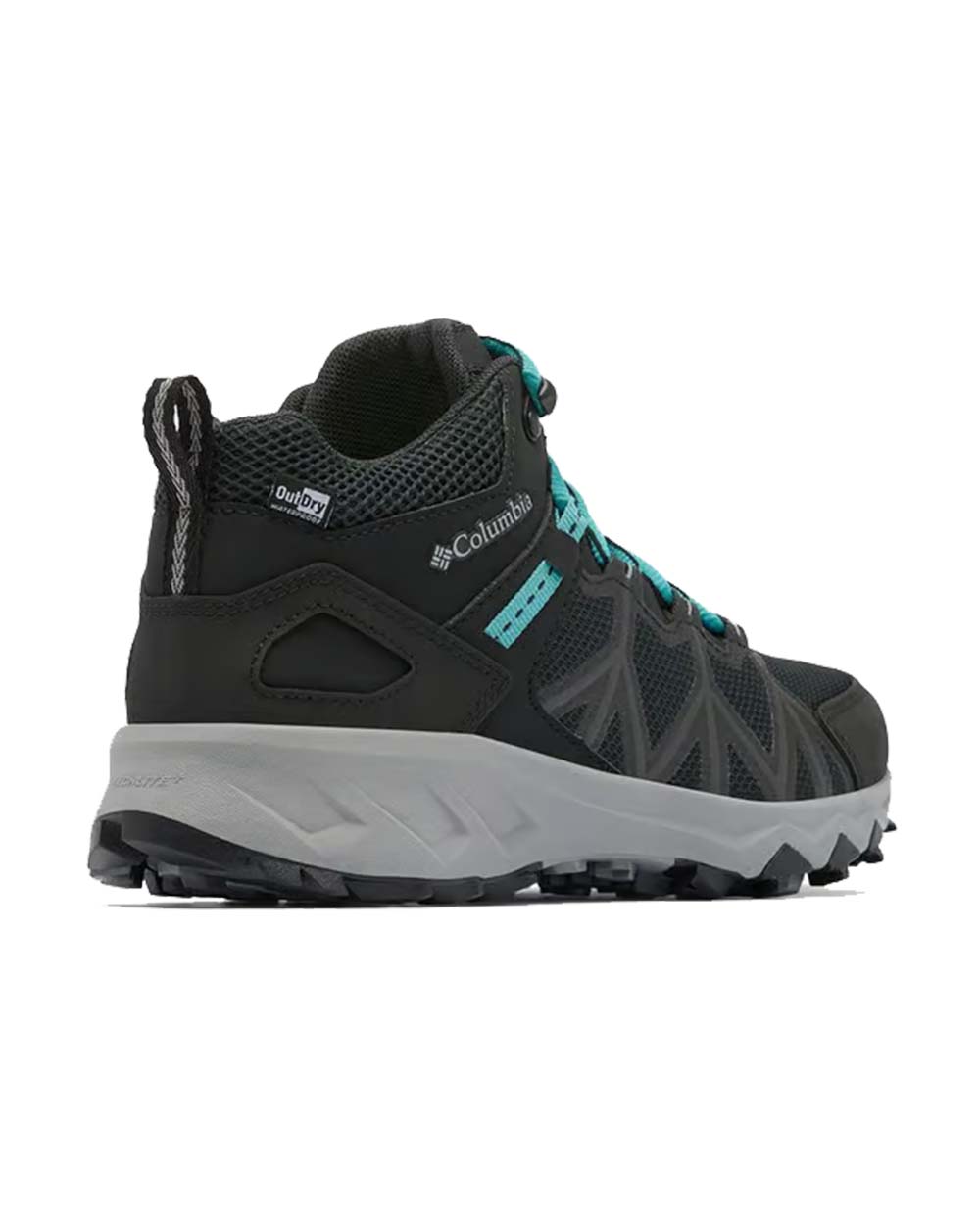 chaussures Columbia femme noir trail accroche terrain humide lacets bleu
