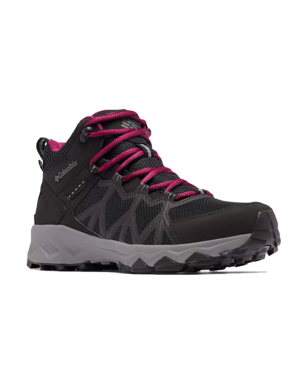 chaussures outdoor femme Columbia noir design lacets fuchsia dynamiques