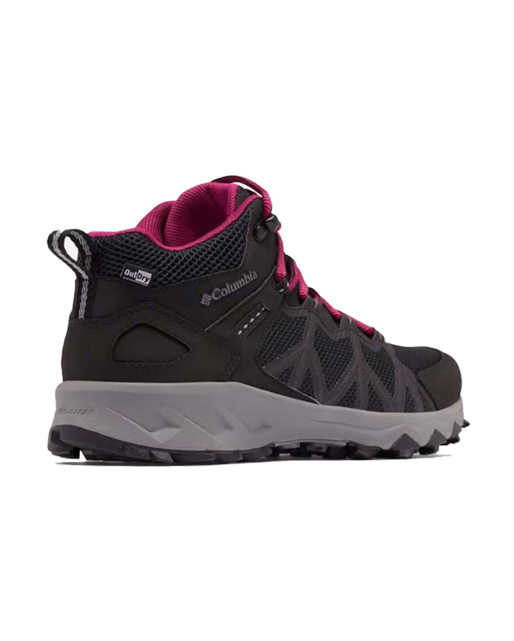 chaussures Columbia femme noir détail lacets fuchsia serrage précis