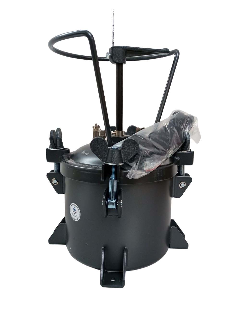 Cuve à pression PRO-TEK 7535M pour des usages peinture professionnels, d'une contenance de 10 litres.