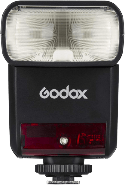 Flash Godox sans fil vu de face.