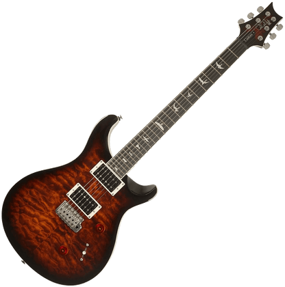 Guitare électrique PRS SE Custom 24 Quilt avec finition Black Gold Sunburst