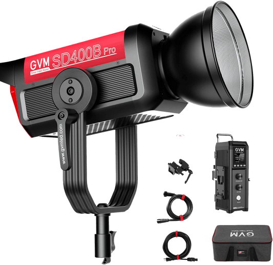 GVM Lampe vidéo LED 400 W, Pro 400B Bowens LED pour toute vos videos