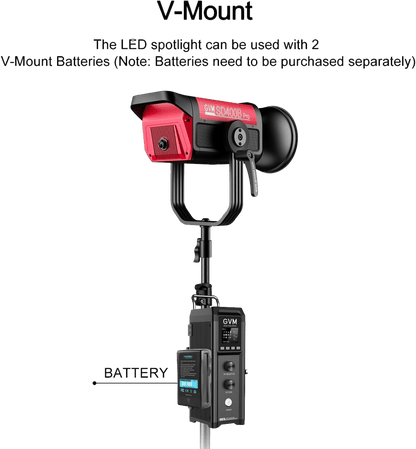 GVM Lampe vidéo LED 400 W, Pro 400B Bowens LED, la technique au top pour vos vidéos.