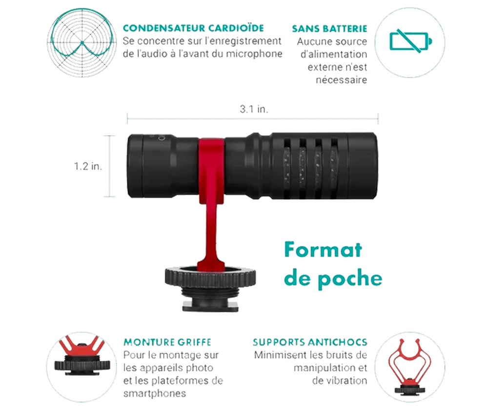 Les dimensions du micro VXR10
