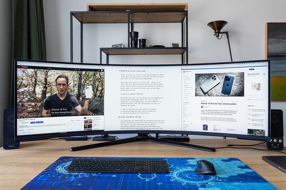 Moniteur idéal pour le télétravail car on peut splitter en plusieurs parties sa dalle QLED DUHD