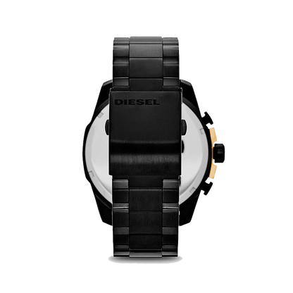 Le bracelet de cette montre Diesel DZ4338 est en acier et de couleur anthracite. C'est un bracelet très robuste.