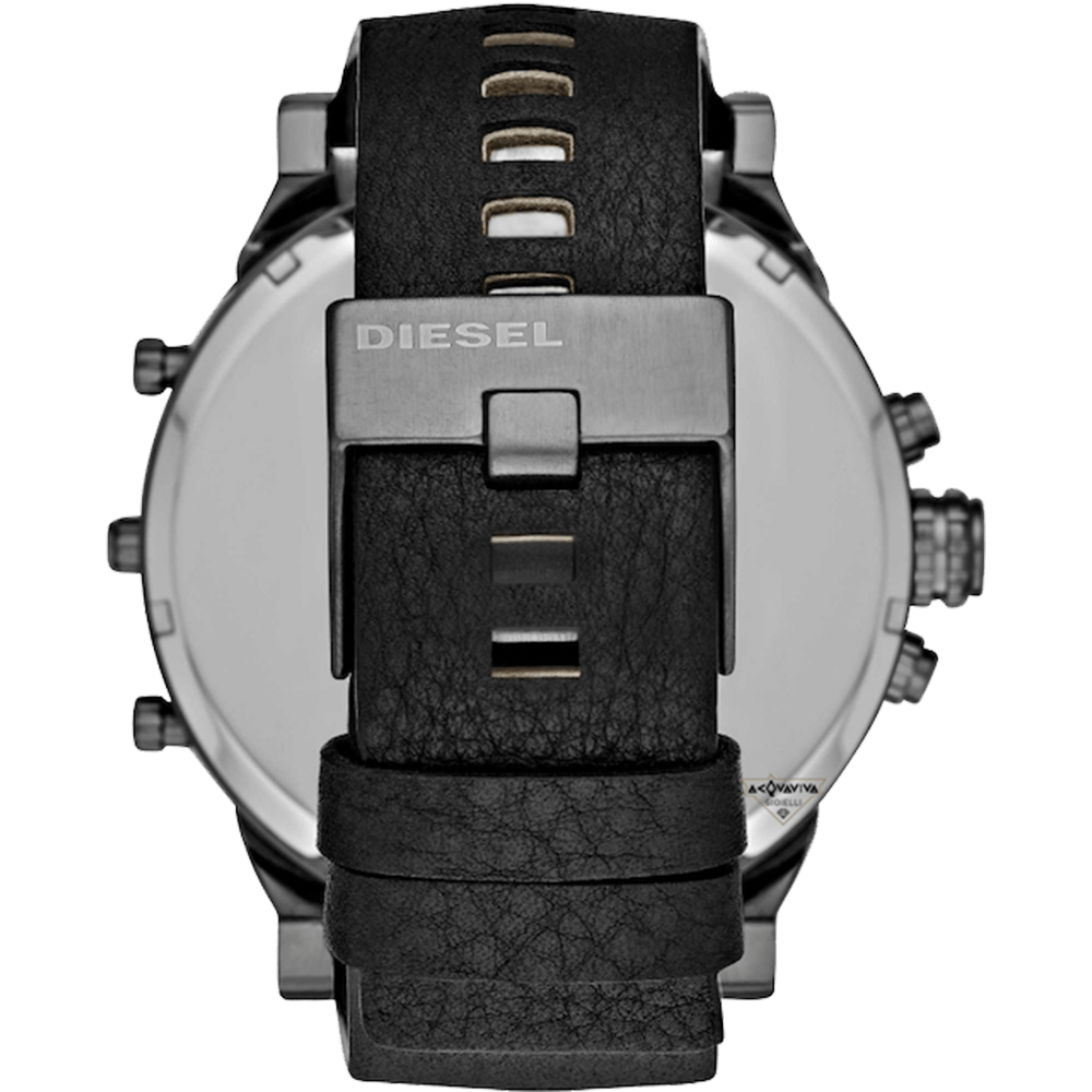La montre diésel DZ7348 a un bracelet en cuir anthracite.