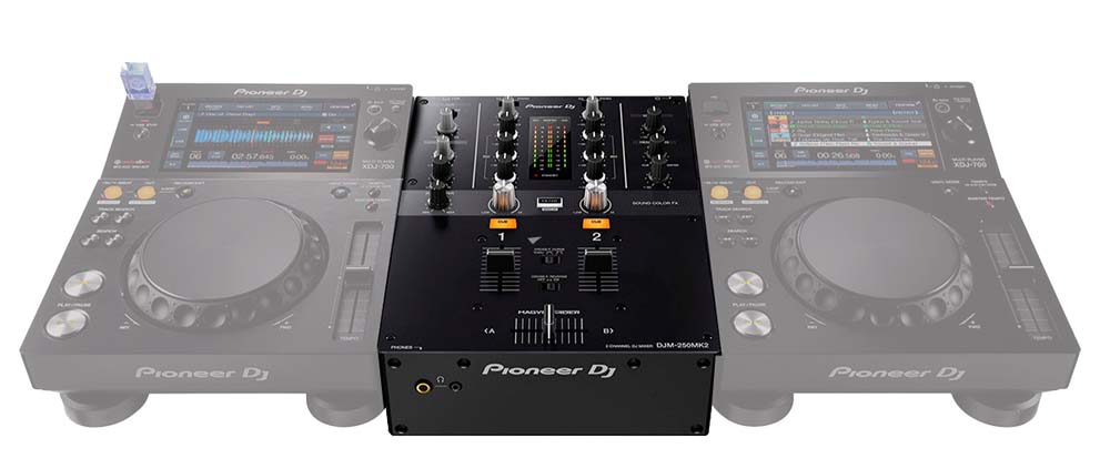 Le Pioneer DJ - DJM 250 MK2 vous permet de piloter et mixer 2 platines numériques