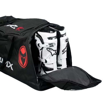 Sacs de Sport 24MX 150L avec sa poche spéciale pour ranger les bottes de moto.