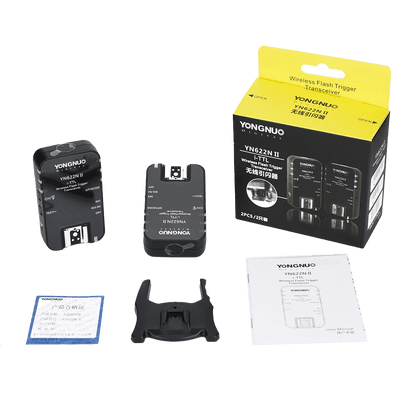 Package des émetteur récepteur YONGNUO et leur notice.