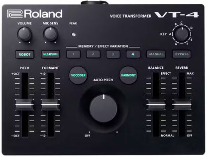 Voice transformer VT-4 vous permet de transformer les voix enregistrées pour donner les effets voulus.