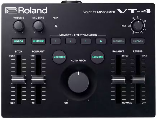 Voice transformer VT-4 vous permet de transformer les voix enregistrées pour donner les effets voulus.